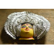 shop handmade chhau mask from bangal - durga-silver