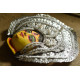 shop handmade chhau mask from bangal - durga-silver