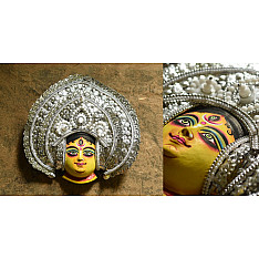Mukhauta. मुखौटा ~ Chhau Mask ~ Chandraghanta (Big / Silver)