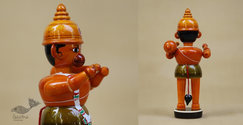 Etikoppaka ♡ Wooden Toy ♡ Lord Hanuman ( 16x6x6 cm)