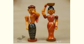 Etikoppaka ♡ Wooden Toy ♡ Farmer Couple (Set of Two)