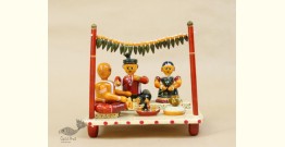 Etikoppaka ♡ Wooden Toy ♡ Indian Wedding ( 17x14x19cm )