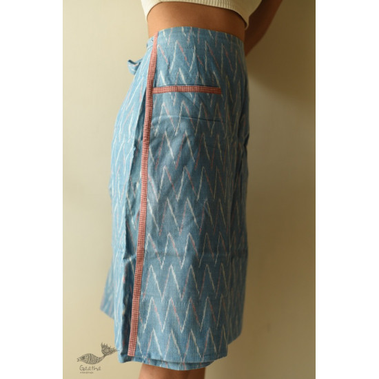 shop Ikat Handloom Cotton Designer Wrap Around Short Skirt