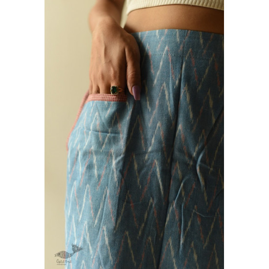 shop Ikat Handloom Cotton Designer Wrap Around Short Skirt