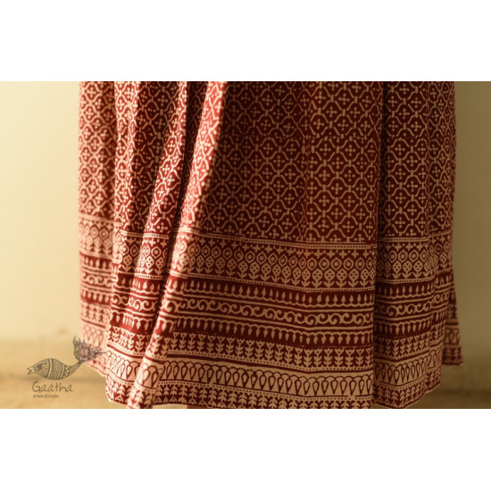 shop Jawariya Block Printed Long Skirt / Ghagra - Red