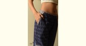 shop Ikat Handloom Cotton Blue Trouser / Pant For Girl