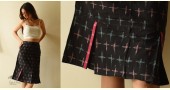 shop Ikat Handloom Cotton Bodycon Black Short Skirt