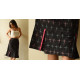 shop Ikat Handloom Cotton Bodycon Black Short Skirt