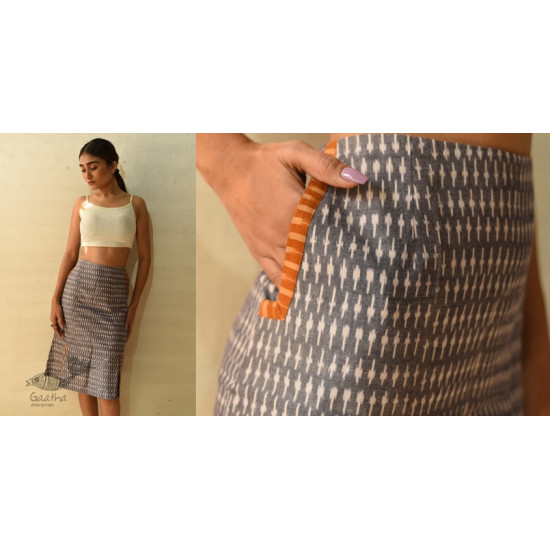 shop Ikat Handloom Cotton Designer Bodycon Skirt