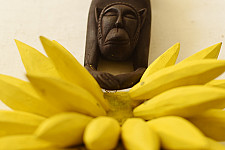 Handmade Wooden Wall Hanging - Monkey & Bananas