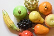 Nirmal Wooden Toy -  Miniature Set of Fruits ( Set of Nine )