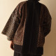 shop Reversible Ajrakh Block Printed & Denim Jacket - Black