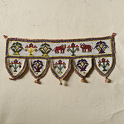 Prachin . प्राचीन | Handmade Bead Work ~ Old Latkan Hanging - Cow