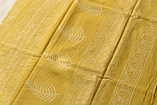 Indigenous Impressions ❣ Bagru Block Printed Cotton Yellow Saree