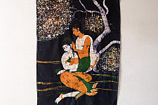 Batik Painting ~ A Couple  (Size - 23 x 35 inch)