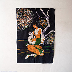 Batik Painting ~ A Couple  (Size - 23 x 35 inch)