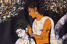 Batik Painting ~ A Couple  (Size - 23 x 35 inch)