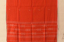 Aamaya . आमाया | Handloom Soft Cotton Jamdani Red Stole