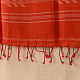 shop Handloom Soft Cotton Jamdani Red Stole