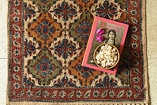 A finite infinity ❧ Kalamkari Natural Color Dhurrie ( 2 X 4 ) - V