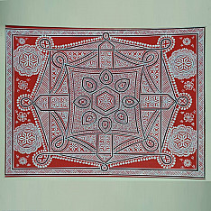 Mandana Art - Painting  (Red)