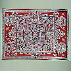 Mandana Art - Painting  (Red)