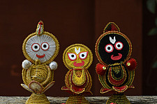 Dhaana Murti . Paddy Craft | Subhadra, Balram & Jagannath ( Set of Three )