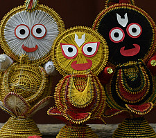 Dhaana Murti . Paddy Craft | Subhadra, Balram & Jagannath ( Set of Three )