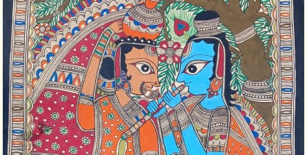 Madhubani Painting | Radhe Krishna