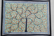 Madhubani painting | Tree of Life - Leaf or Birds