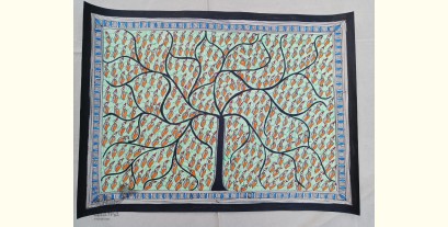 Madhubani painting | Tree of Life - Leaf or Birds