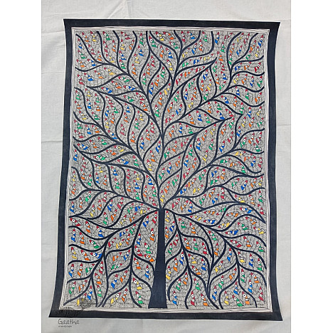 Buy Madhubani painting| Tree of Life ( Birds ) | Gaatha
