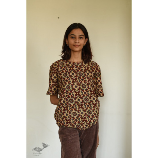 buy ajrakh hand block printed Unisex  tshit