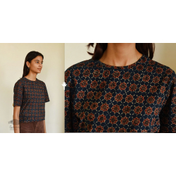 Ajrakh Cotton T-shirt - Block Printed