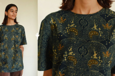 Block Printed & Indigo Dyed ~ Ajrakh Cotton T-shirt