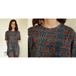 Hand Block Printed ~ Ajrakh Indigo T-shirt