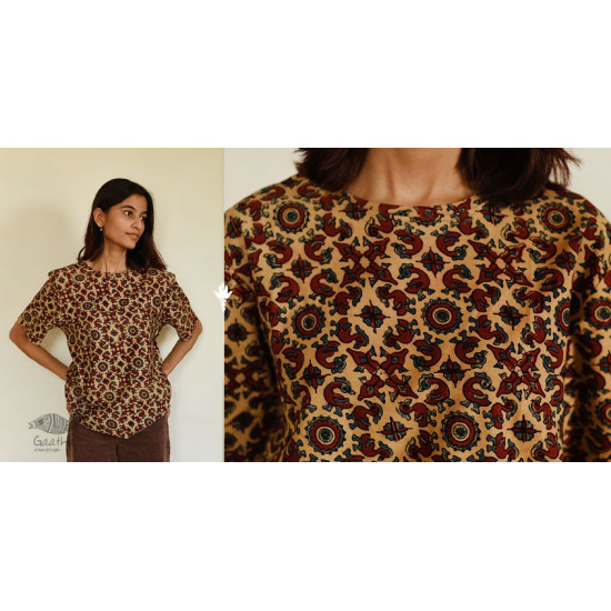 buy ajrakh hand block printed Unisex  tshit