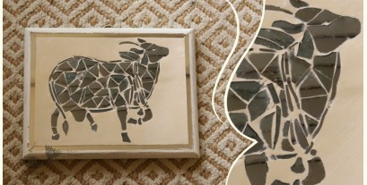 आइना महल ♣ Mirror Inlay ♣ Wall Hangings ♣ Cow. D