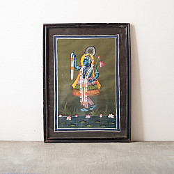 Memory Lines | Indian Antique Painting | Yamuna ji  ( With Frame) 