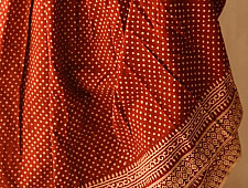 Flowers in a River - Jawariya Block Printed Long Skirt / Ghagra - A