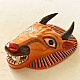 shop handmade wooden mask - Bull 