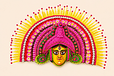 Mukhauta . मुखौटा : Handmade Wall Hanging Chhau Mask - Ambika
