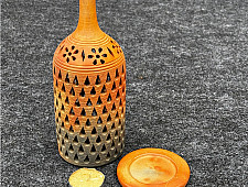 Terracotta Tales | Pottery Art ~ Bottle T Light Holder