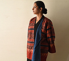 Kimono | Ajrakh & Denim Jacket - Reversible