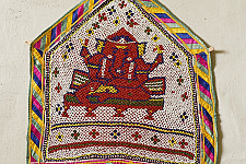 Prachin . प्राचीन | Antique Wall Decor Ganesh - Bead Work Chakda