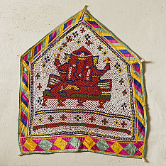 Prachin . प्राचीन | Antique Wall Decor Ganesh - Bead Work Chakda