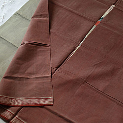 Rojana | Handloom Andhra Cotton Saree - Brown