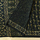 Exclusive Block Printed Cotton Dabu ~ green Saree