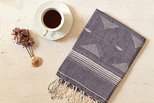 Aamaya . आमाया | Handloom Soft Cotton Jamdani Light Purple Stole 