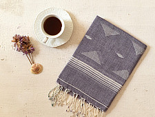 Aamaya . आमाया | Handloom Soft Cotton Jamdani Light Purple Stole 